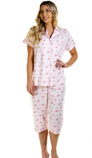 La Marquise Pink Blush Crop Pyjama